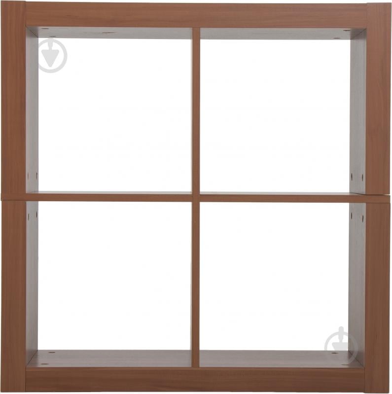 Стеллаж двухсторонний Inteo Кубус МИКС 2x2 792x792x792 мм орех - фото 2