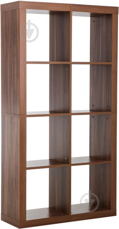 Стеллаж двухсторонний Inteo Кубус МИКС 2x4 792x792x1500 мм орех - фото 1