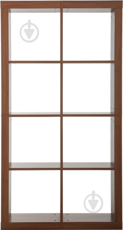 Стеллаж двухсторонний Inteo Кубус МИКС 2x4 792x792x1500 мм орех - фото 2