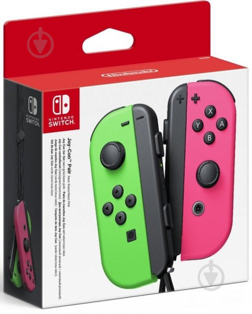 Набор NINTENDO 2 контролера Joy-Con neon green/neon pink - фото 2