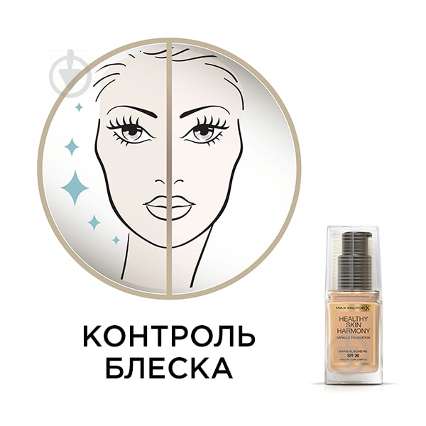 Тональна основа Max Factor HEALTHY SKIN HARMONY №045 Warm Almond 30 мл - фото 5