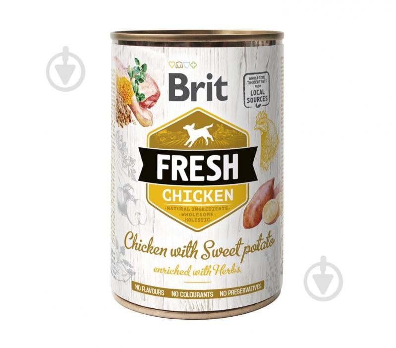 Корм влажный British Fires Chicken/Sweet Potato с курицей и бататом 400 г - фото 1