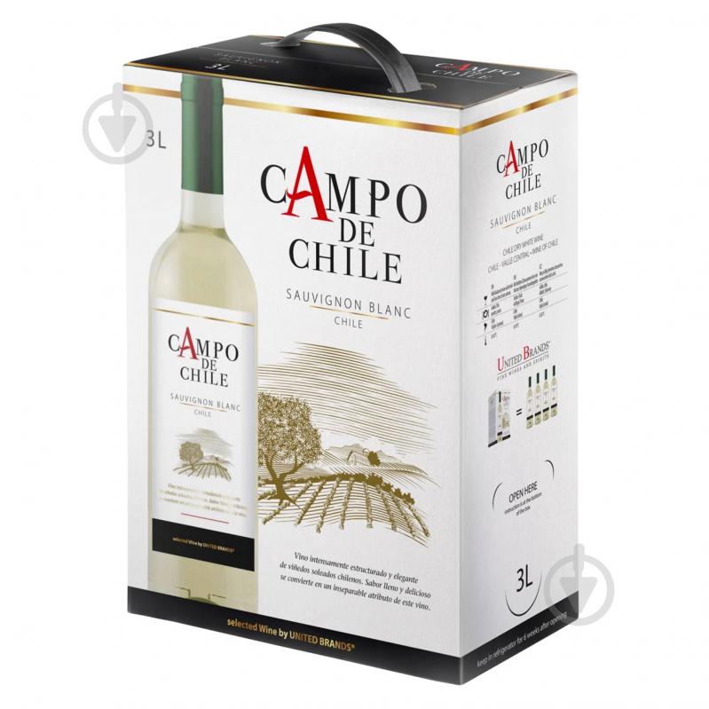 Вино Campo de Chile Sauvignon Blanc Bag in Box біле сухе 3 л - фото 1