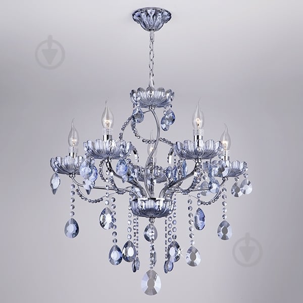 ВІТРИНА! Люстра підвісна Strotskis Berberis 5x60 Вт E14 хром 3015/5 - фото 1