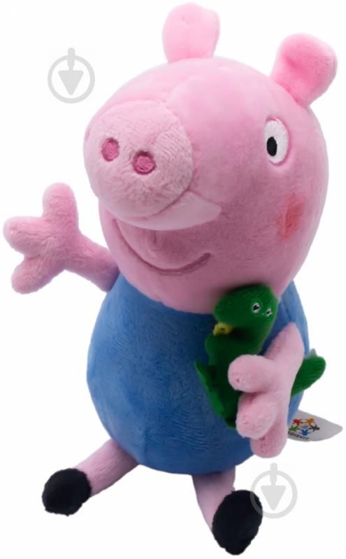 Мягкая игрушка Peppa Pig Джордж с игрушкой 20 см голубой с розовым 25088 - фото 2