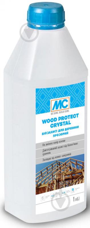 Біозахист МС деревини прозорий Wood Protect Crystal мат 1 л - фото 1