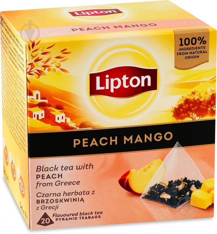 Чай черный Lipton Peach mango 20 шт. - фото 1