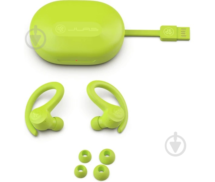 Наушники JLab Go Air Sport True Wireless Earbuds neon yellow (1036132) - фото 6