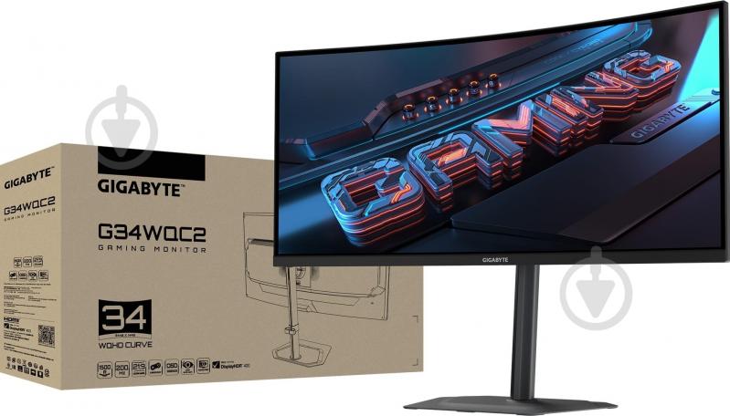 Монитор Gigabyte 34" (G34WQC2 EK) - фото 7 Монитор Gigabyte 34" (G34WQC2 EK) - фото 7