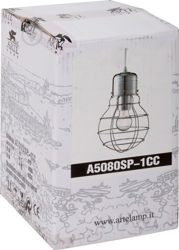 Подвес Arte Lamp Edison 1x60 Вт E27 хром A5080SP-1CC - фото 3