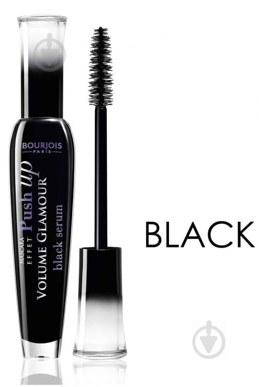 Тушь для ресниц Bourjois Volume Glamour PUSH UP BLACK SERUM объем + уход черный 6 мл - фото 2