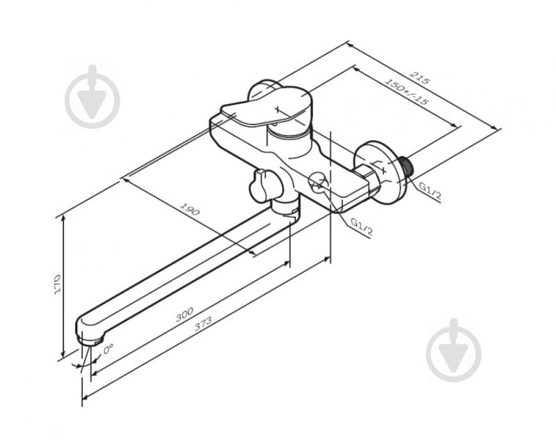 Смеситель для ванны/душа AM.PM X-Joy F85A90000 - фото 2