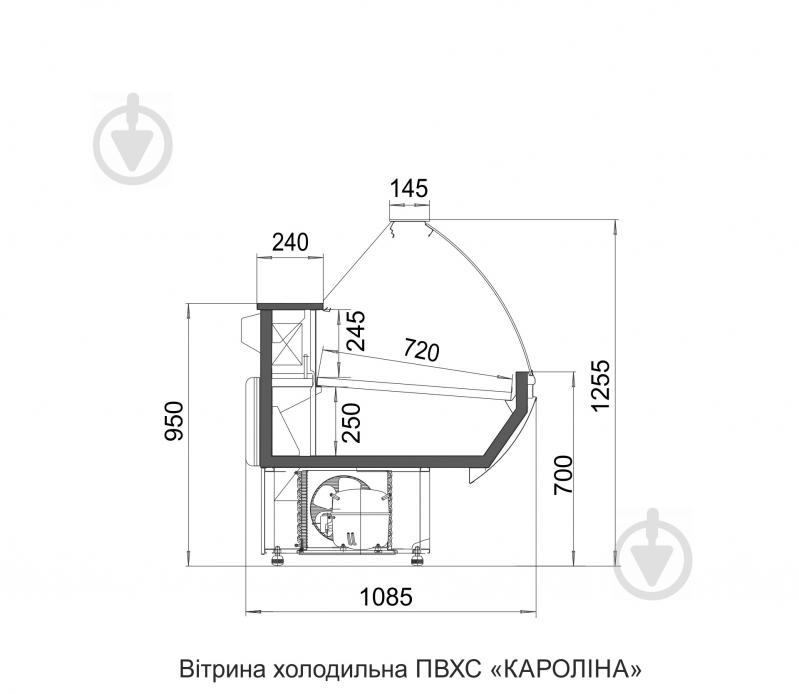 Холодильна вітрина Технохолод Кароліна 465 Вт - фото 2