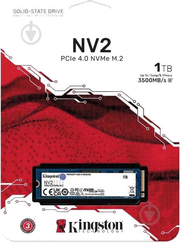 SSD-накопичувач Kingston 1024GB M.2 PCI Express 4.0 x4 3D NAND (SNV2S/1000G) - фото 3