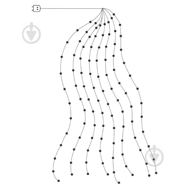Декоративна гірлянда Джаз Лайт LDMS120-BL6-CW вбудований світлодіод (LED) 120 ламп 2 м - фото 1