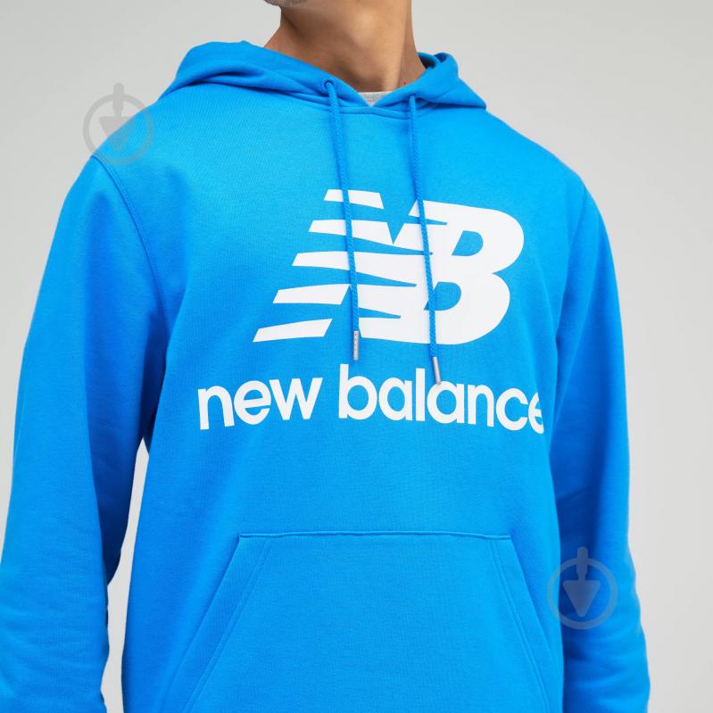 Джемпер New Balance Essentials Stacked Logo MT03558SBU р. 2XL голубой - фото 8