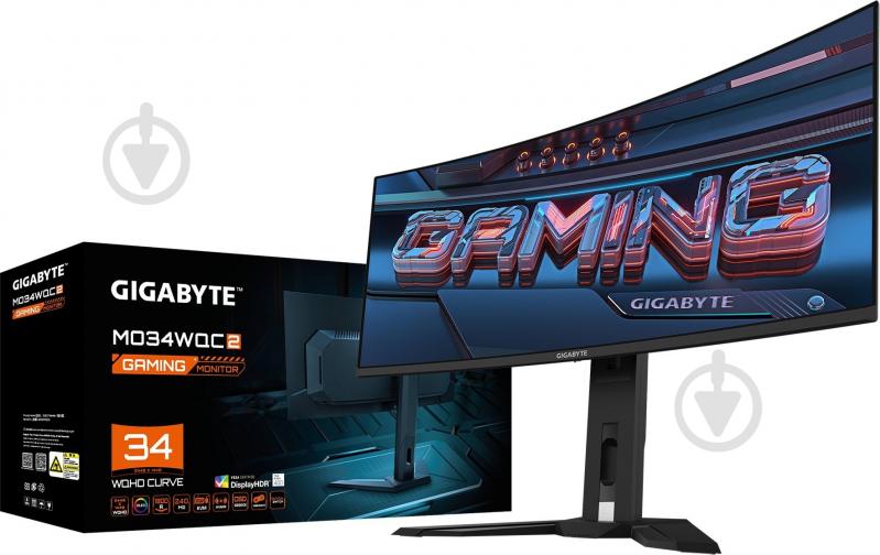 Монитор Gigabyte 34" (MO34WQC2 EK) - фото 8