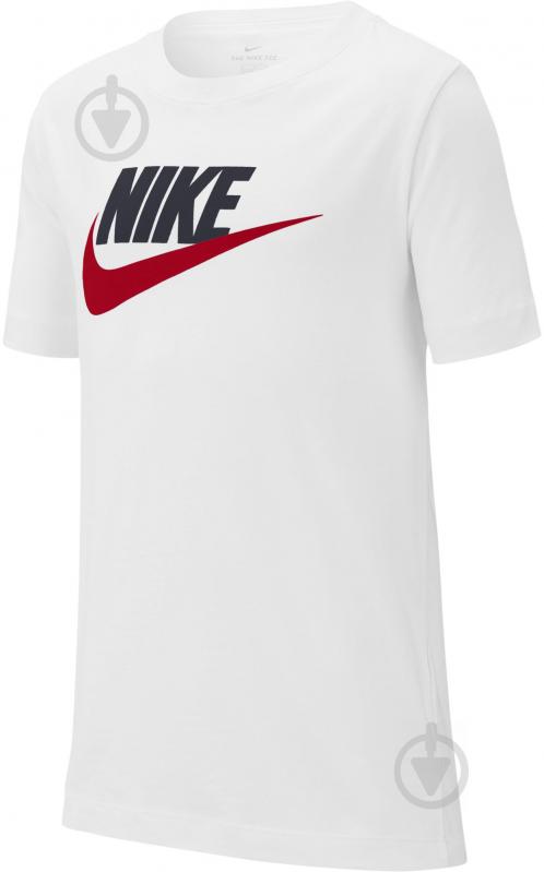 Футболка Nike B NSW TEE FUTURA ICON TD AR5252-107 р.L бело-красный - фото 1