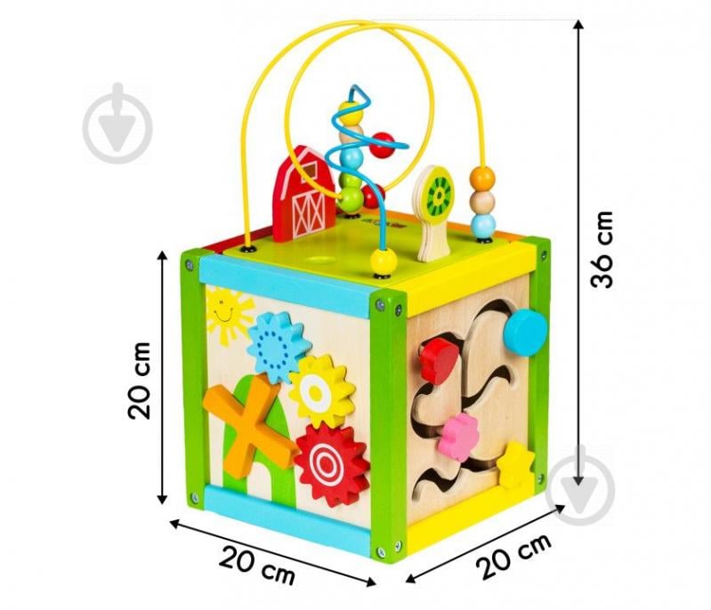 Іграшка розвивальна EcoToys Дерев'яний бізікуб 1004 - фото 3