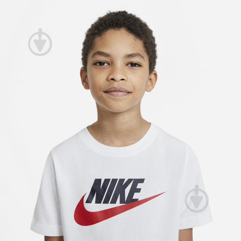 Футболка Nike B NSW TEE FUTURA ICON TD AR5252-107 р.XS біло-червоний - фото 5