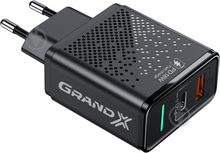 Зарядное устройство Grand-X Fast Сharge 6-в-1 PD 3.0, QС3.0, AFC, SCP, FCP, VOOC 1 USB + 1 TypeC 18 Вт CH-880 - фото 2