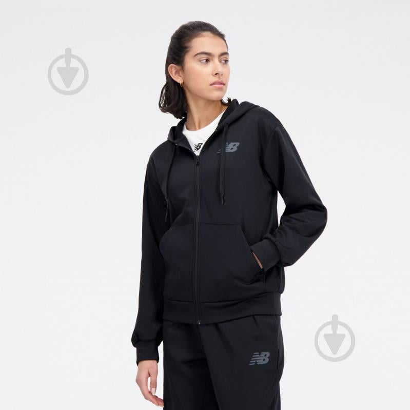 Джемпер New Balance RELENTLESS PERFORMANCE FLEECE FULL ZIP WJ33186BK р.S черный - фото 2