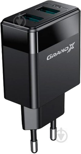 Зарядное устройство Grand-X CH-50T 2 USB 5V 2,4A (CH-50T) - фото 1