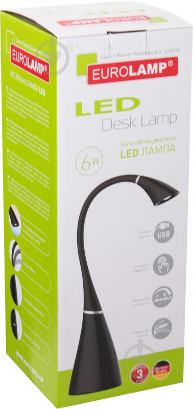Настольная лампа офисная Eurolamp LED 6 Вт черный LED-DEL14(black) - фото 7