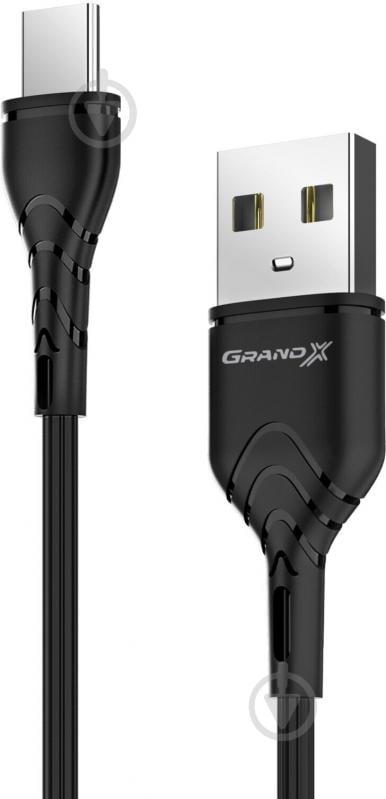 Кабель Grand-X microUSB 1 м чорний (PM-03B) - фото 1