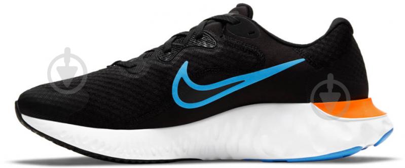 Кроссовки мужские демисезонные Nike RENEW RUN 2 CU3504-007 р.42,5 черно-голубые - фото 4