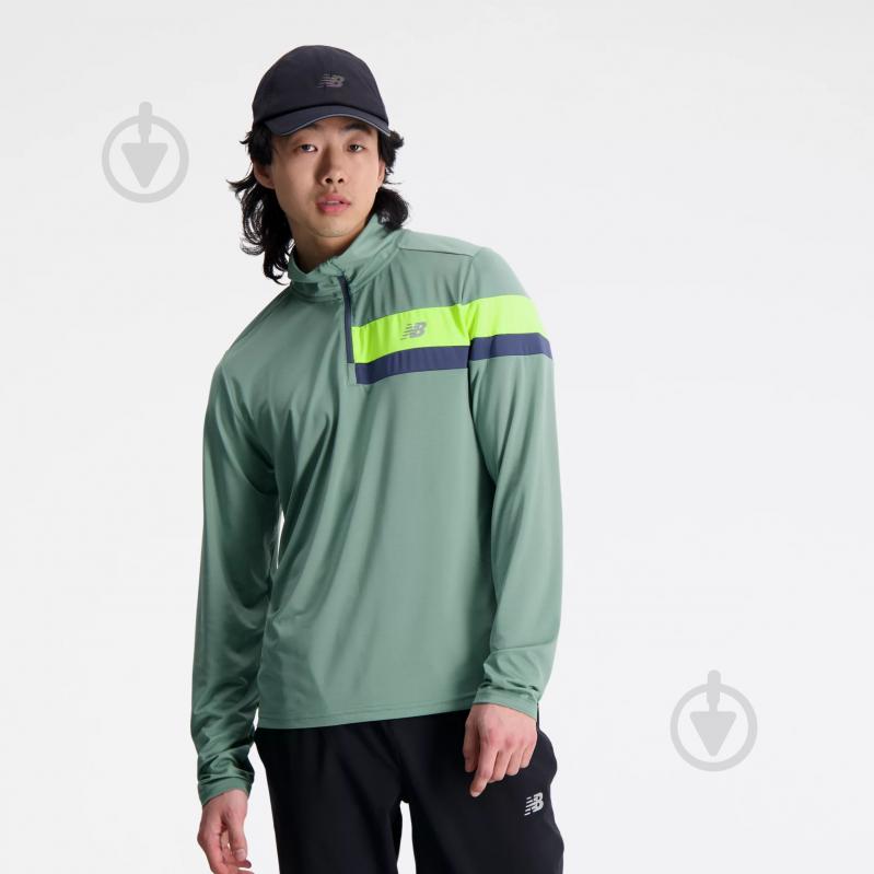 Джемпер New Balance ACCELERATE 1/4 ZIP MT23227DKJ р.XL зелений - фото 2