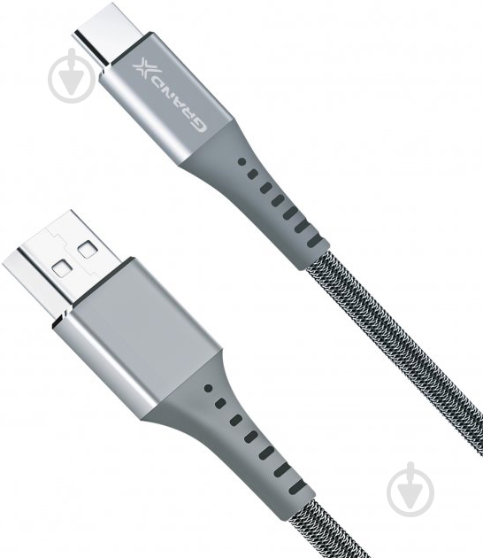 Кабель Grand-X USB-type C 3A Fast Сharge 1,2 м grey (FC-12G) - фото 2