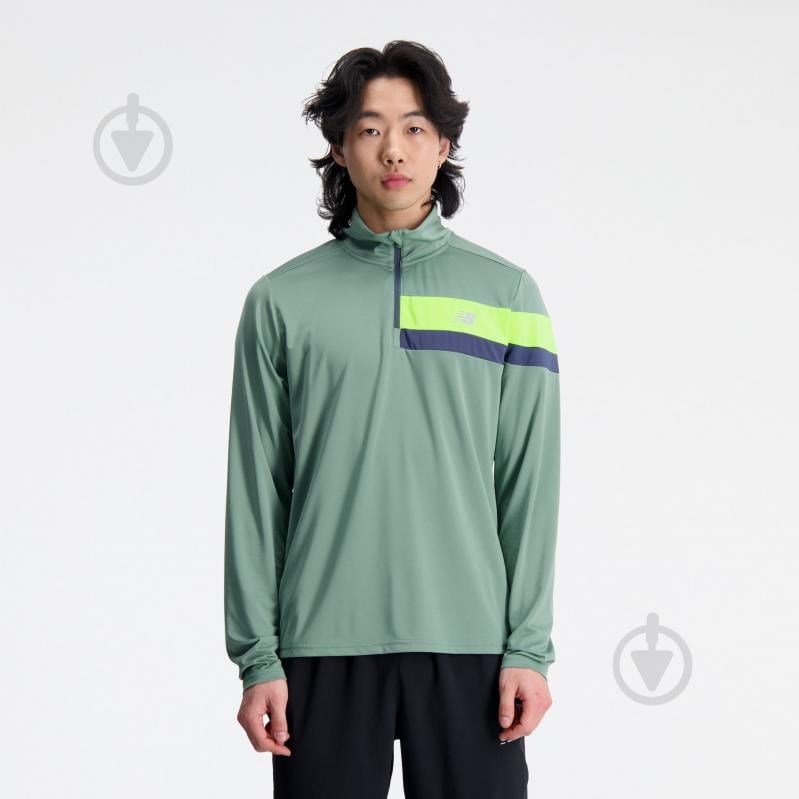 Джемпер New Balance ACCELERATE 1/4 ZIP MT23227DKJ р.S зелений - фото 3