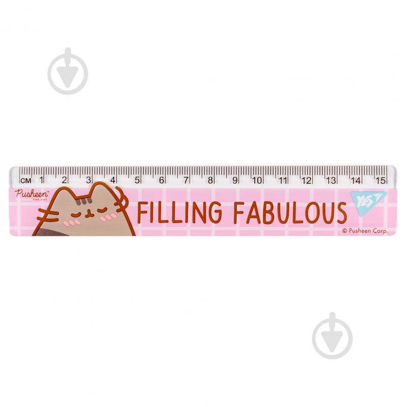 Лінійка 15 см Pusheen YES - фото 1 Лінійка 15 см Pusheen YES - фото 1