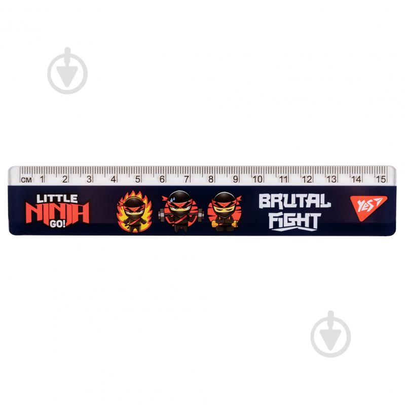 Линейка 15 см Ninja YES - фото 1