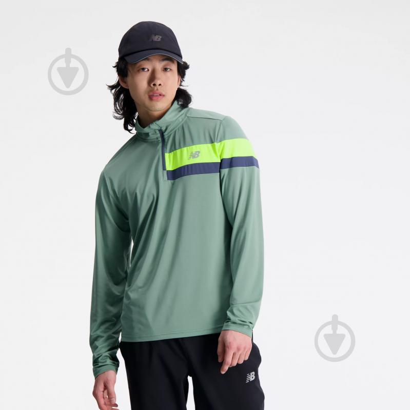 Джемпер New Balance ACCELERATE 1/4 ZIP MT23227DKJ р.2XL зелений - фото 2