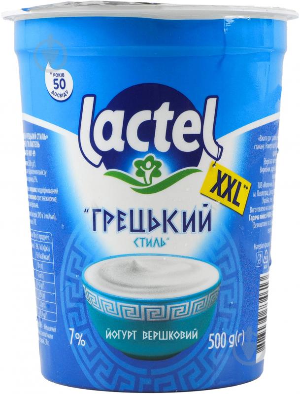 Йогурт Lactel Греческий стиль 7% 500гр 500 г - фото 1