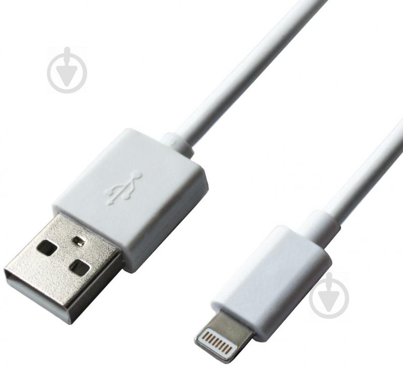 Кабель Grand-X Lightning – USB 1 м белый (PL01W) - фото 1