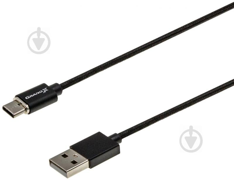 Кабель Grand-X USB Type-C – USB 1 м чорний (MG-01C) - фото 3