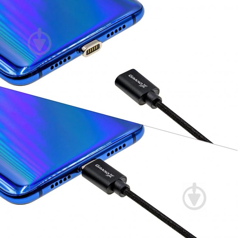 Кабель Grand-X USB Type-C – USB 1 м чорний (MG-01C) - фото 8