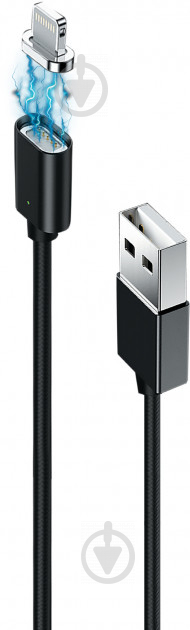 Кабель Grand-X Lightning – USB-C 1 м черный (MG-01L) - фото 1