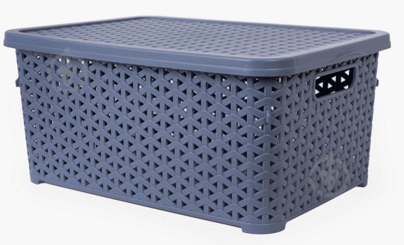 Кошик для зберігання Diomedea сіро-блакитний К13-121 10 л 155x245x345 мм - фото 1 Кошик для зберігання Diomedea сіро-блакитний К13-121 10 л 155x245x345 мм - фото 1