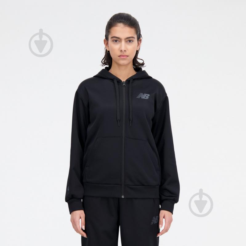 Джемпер New Balance RELENTLESS PERFORMANCE FLEECE FULL ZIP WJ33186BK р.XL черный - фото 3