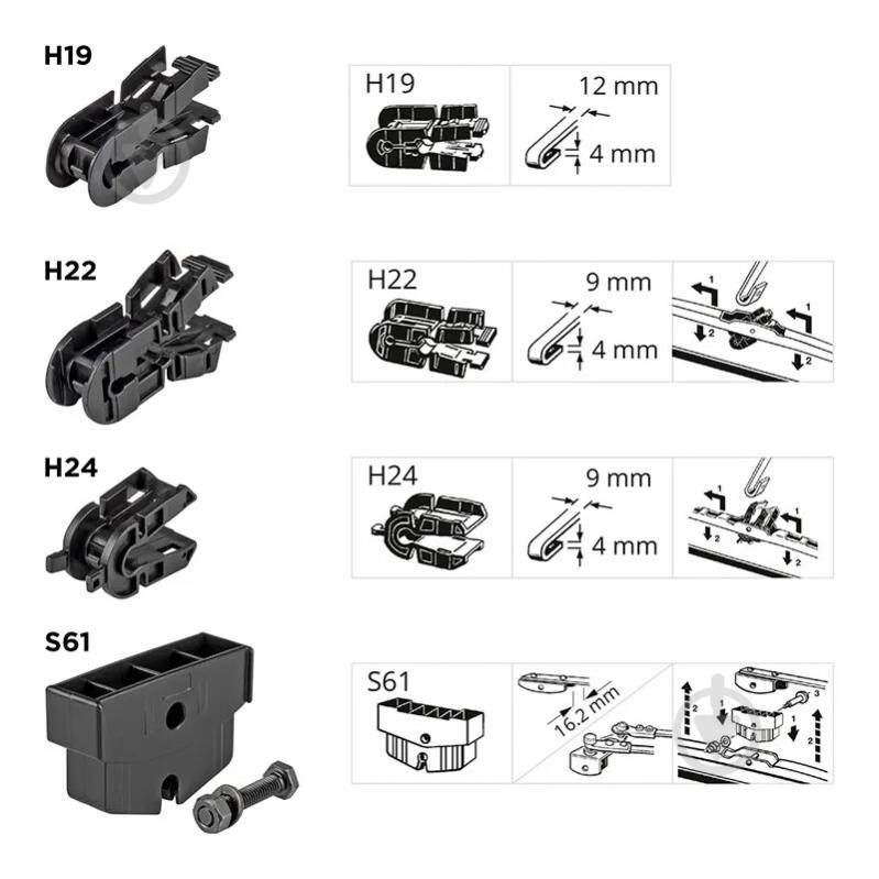 Щетка стеклоочистителя AMiO Truck & Bus 24" 1202 600 мм 1 шт. - фото 5 Щетка стеклоочистителя AMiO Truck & Bus 24" 1202 600 мм 1 шт. - фото 5