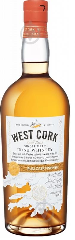 Виски West Cork West Cork Small Batch Rum Cask 0,7 л - фото 1