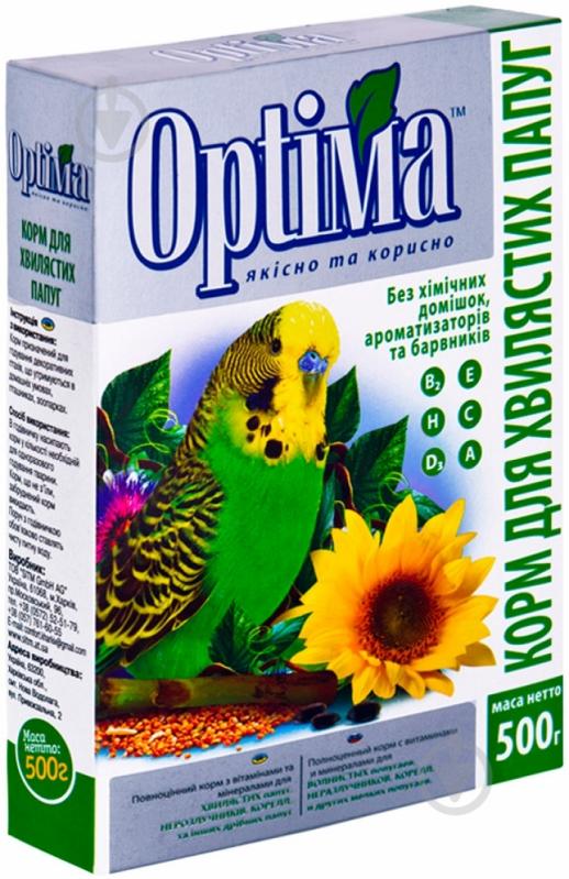 Корм Optima Для хвилястих папуг 500 г - фото 1