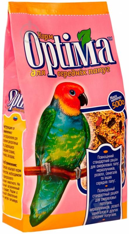 Корм Optima Для середніх папуг 500 г - фото 1