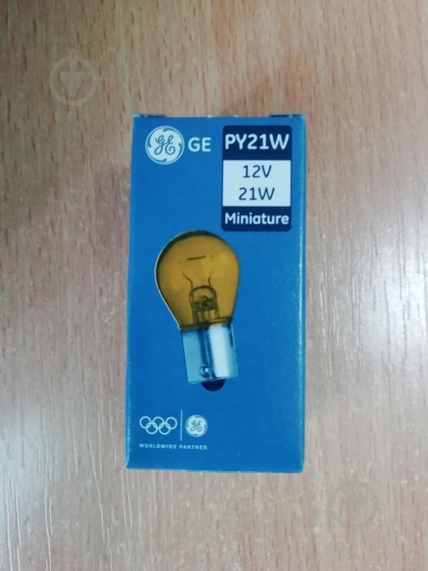 Автолампа накаливания GENERAL ELECTRIC PY21W 21 Вт 1 шт.(GE 37964) - фото 2