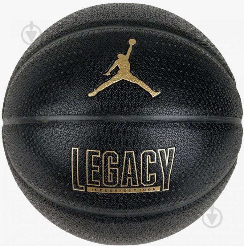 Баскетбольный мяч Jordan LEGACY 2.0 8P DEFLATED J.100.8253.051.07 р. 7 черный - фото 1