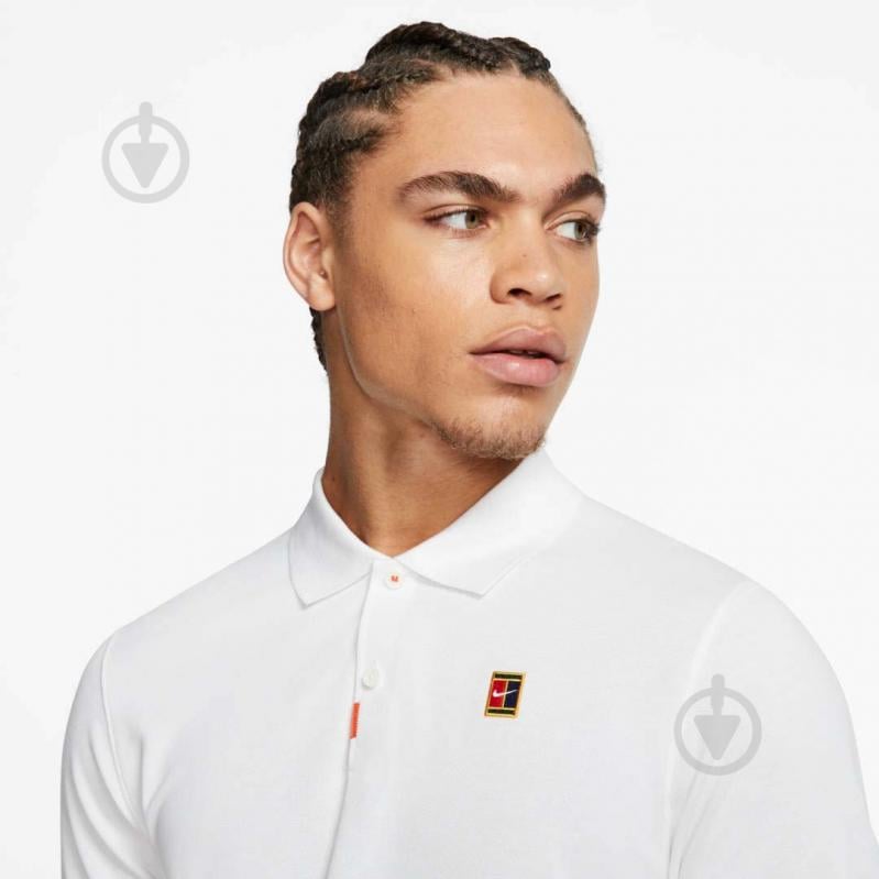 Футболка Nike THE NIKE POLO HERITAGE SLIM BQ4461-100 р.2XL білий - фото 6